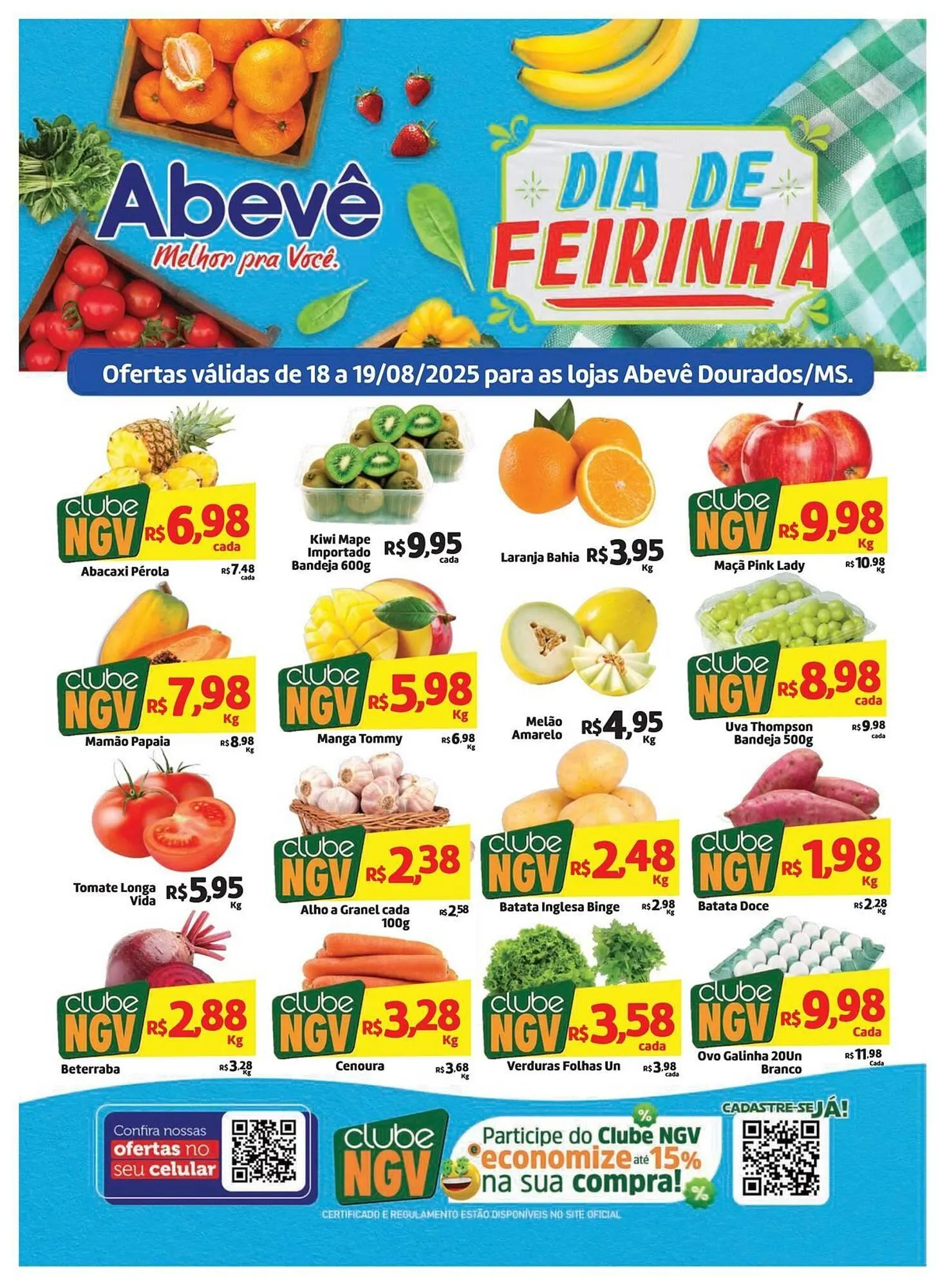 Encarte de Catálogo Abevê Supermercados 18 de agosto até 19 de agosto 2025 - Pagina 1