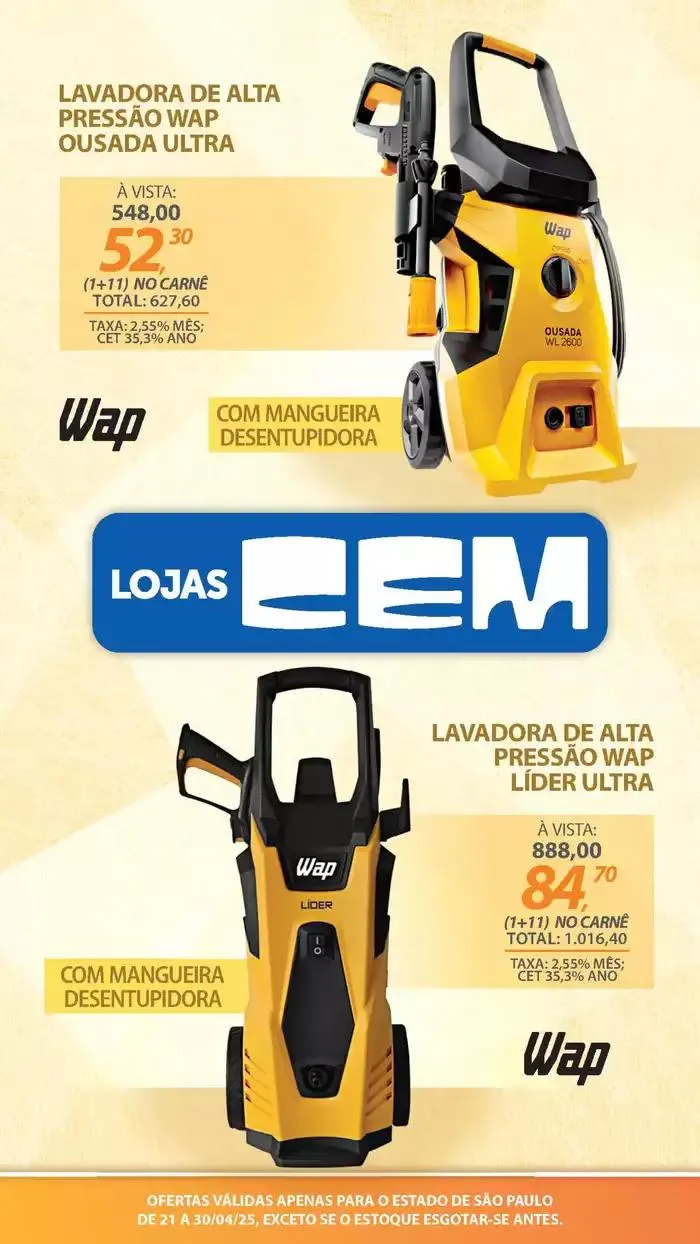 Encarte de Encarte Lojas Cem 18 de abril até 30 de abril 2025 - Pagina 119