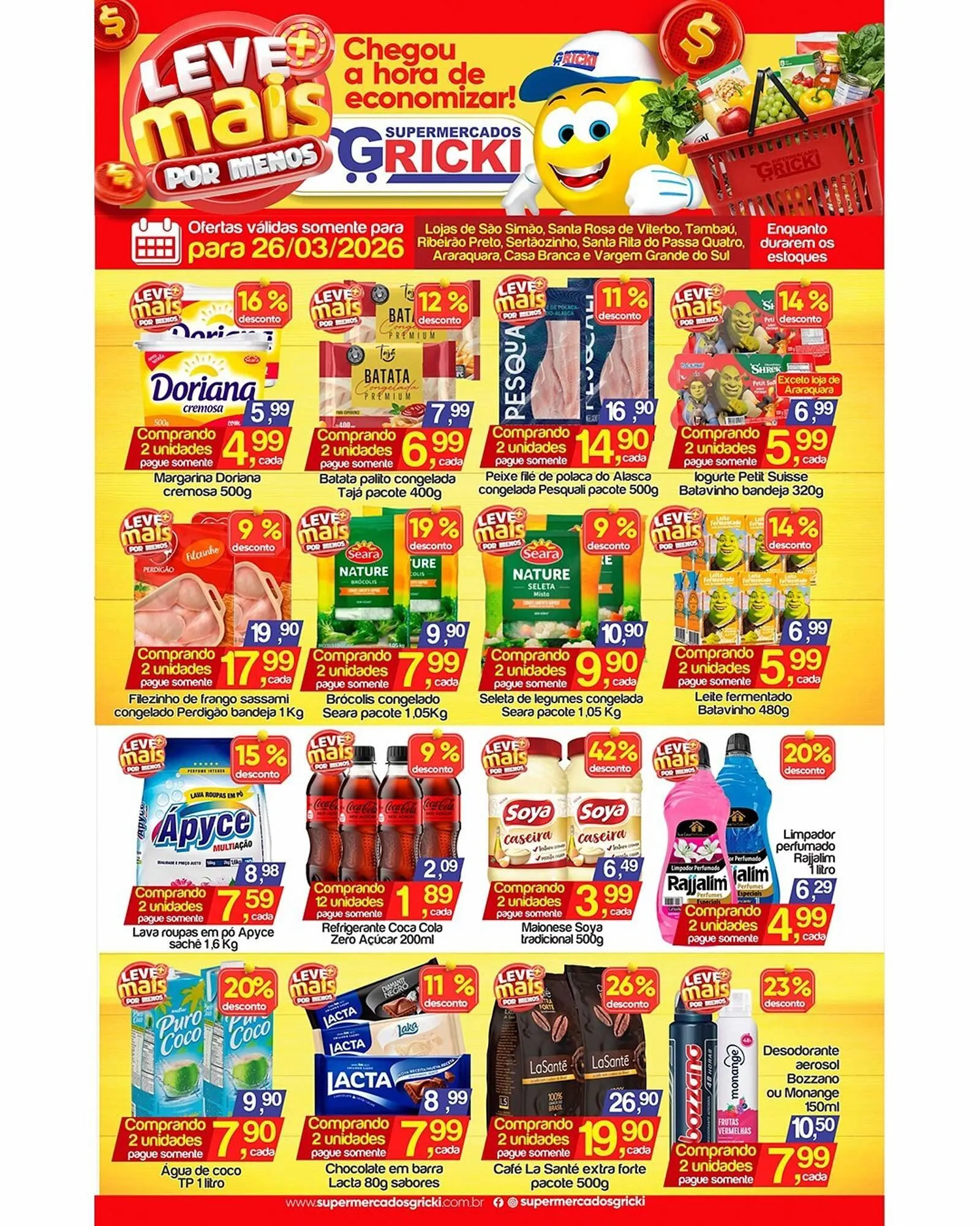 Encarte de Catálogo Supermercados Gricki 25 de março até 26 de março 2026 - Pagina 1