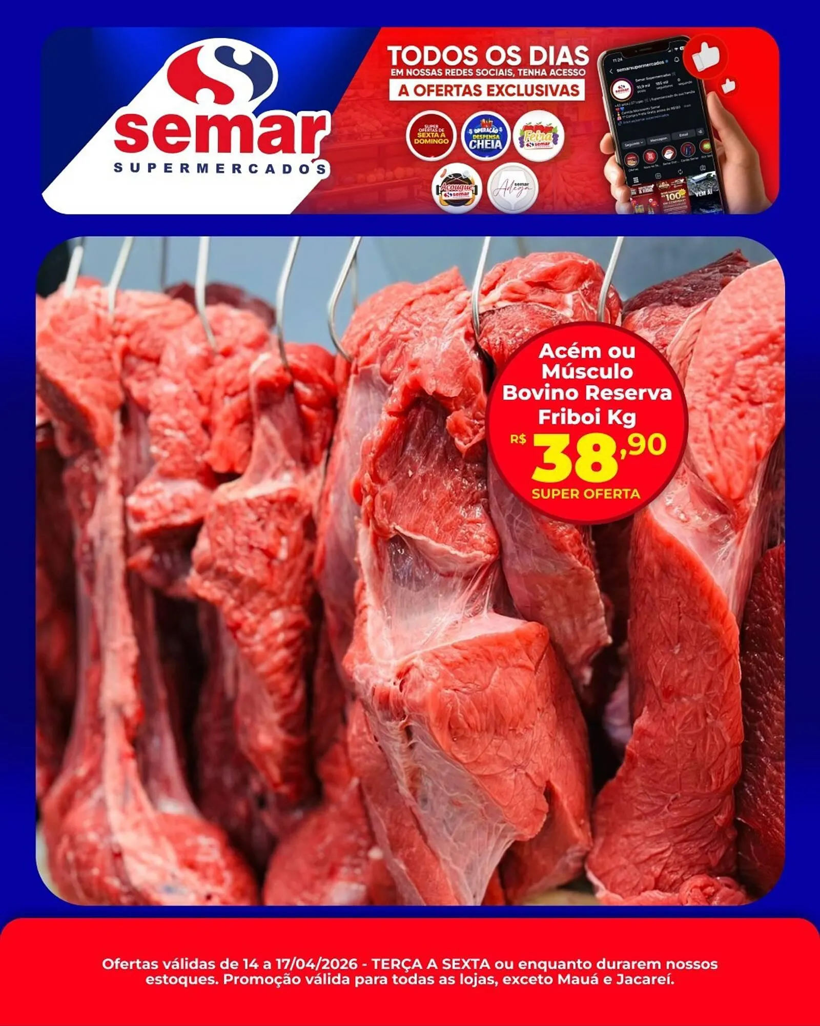 Encarte de Folheto Semar Supermercado 14 de abril até 17 de abril 2026 - Pagina 4