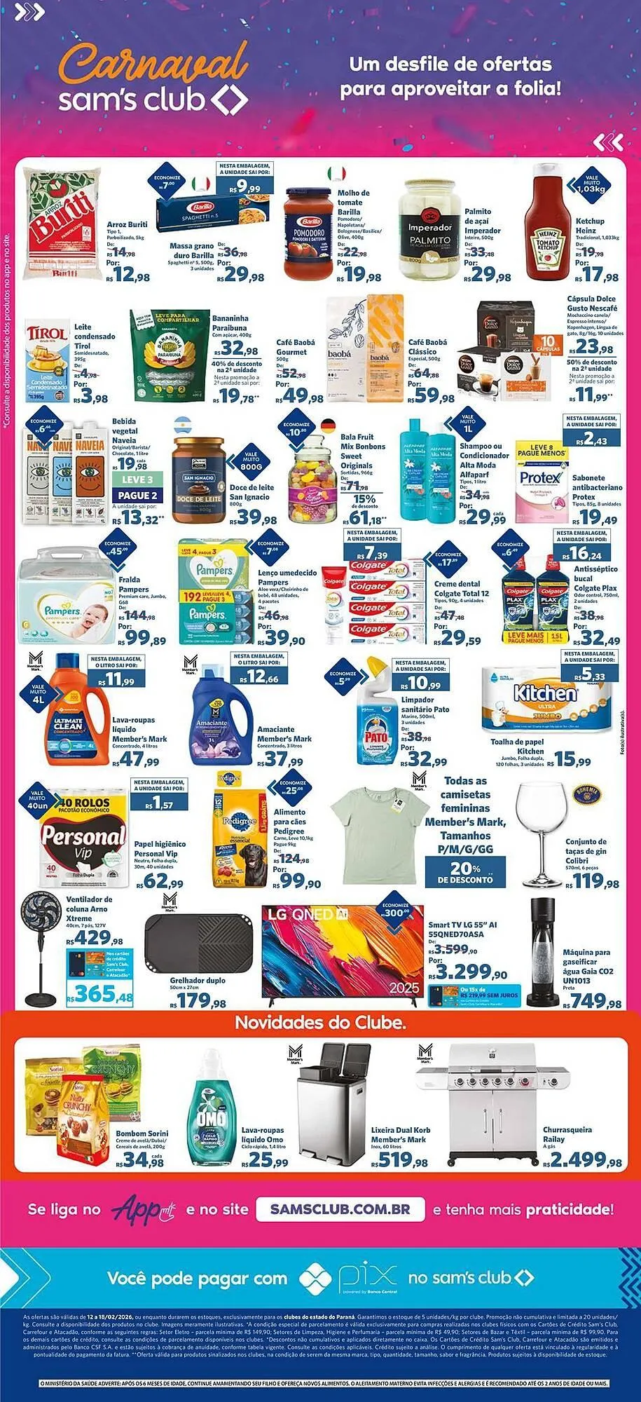 Encarte de Folheto Sam's Club 12 de fevereiro até 18 de fevereiro 2026 - Pagina 2