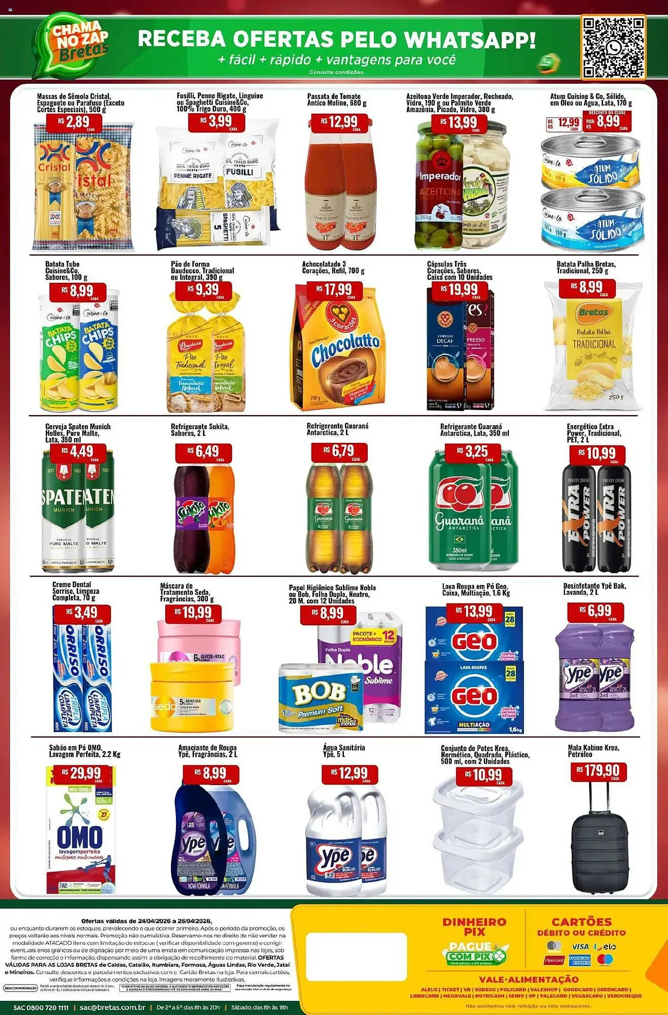 Encarte de Catálogo Supermercados Bretas 24 de abril até 26 de abril 2026 - Pagina 2