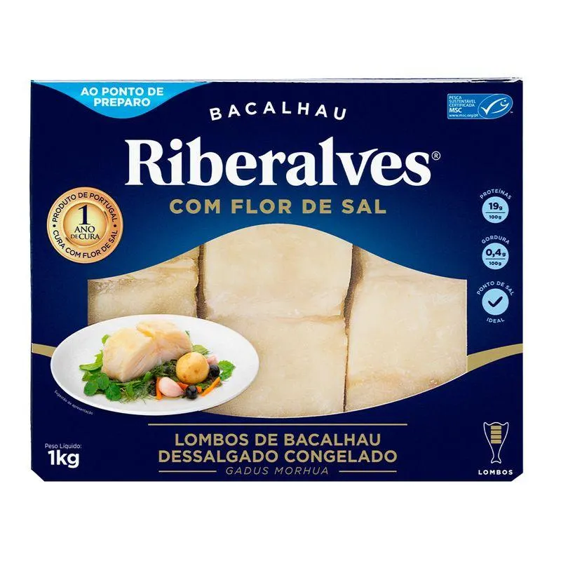 Bacalhau Riber Alves Mohua Flor Sal Lombo 1kg