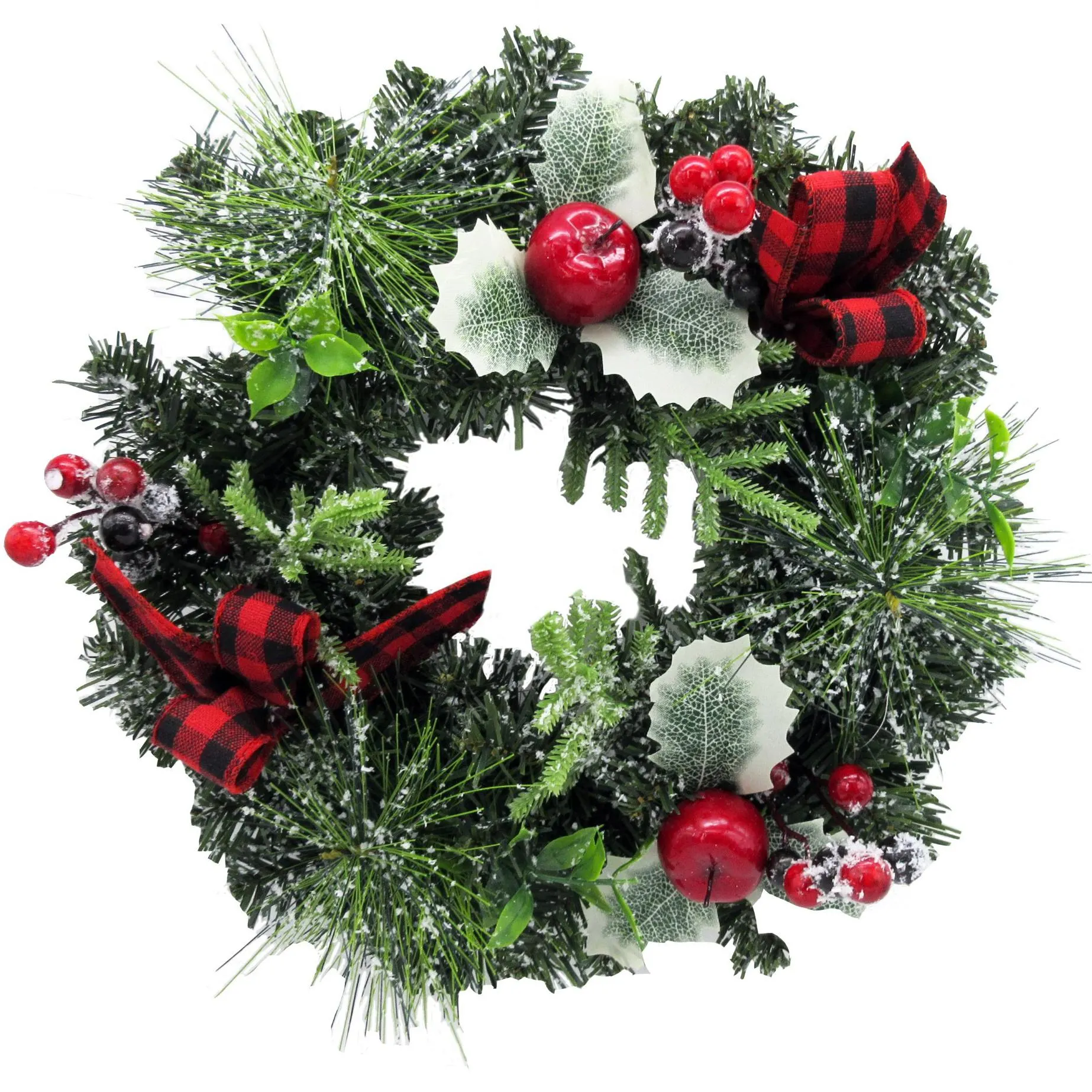 Guirlanda de Natal Flores e Laços 30cm - Bianchini