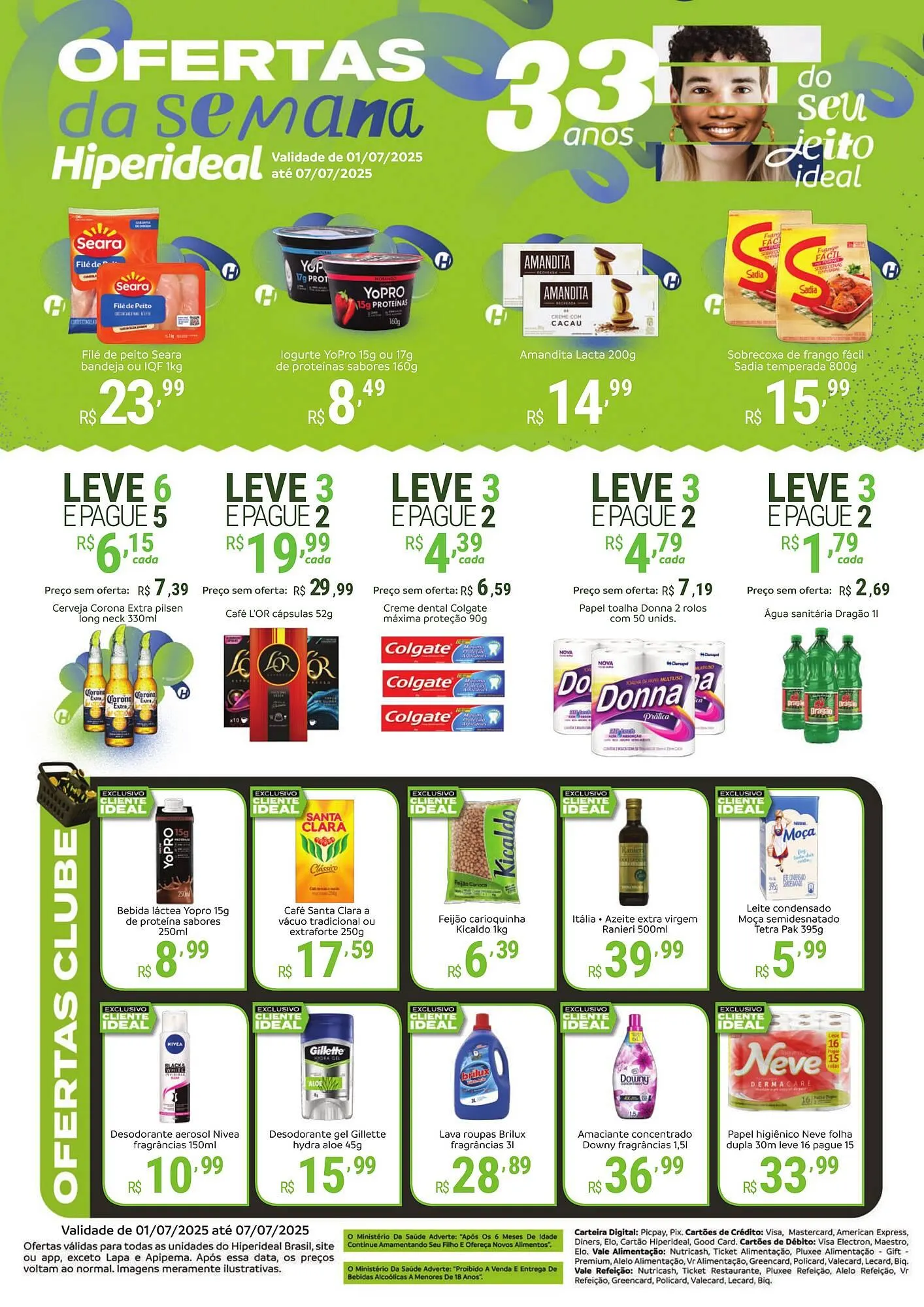 Encarte de Catálogo Hiperideal Supermercados 1 de julho até 7 de julho 2025 - Pagina 1