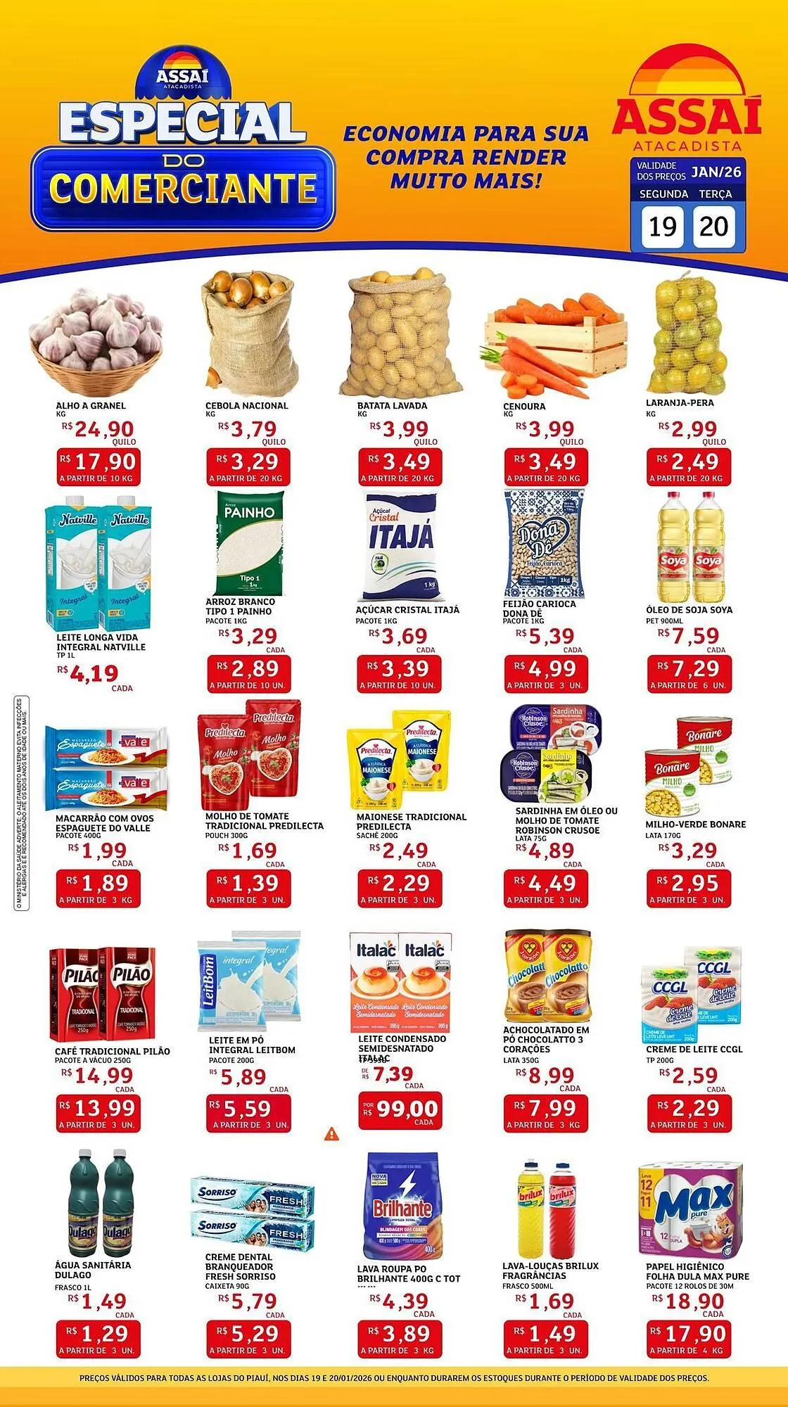 Encarte de Encarte Assaí Atacadista 19 de janeiro até 20 de janeiro 2026 - Pagina 1