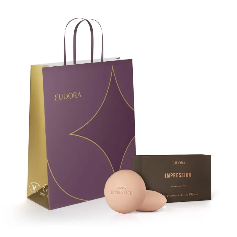 Combo Impression presente: 2 Sabonete Barra 90g + Sacola