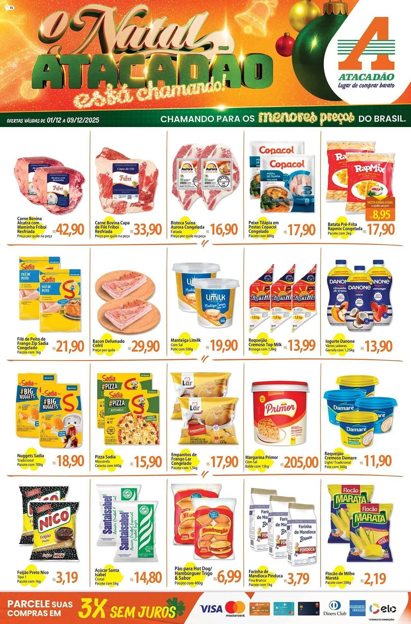Encarte de Folheto Atacadão 1 de dezembro até 9 de dezembro 2025 - Pagina 1