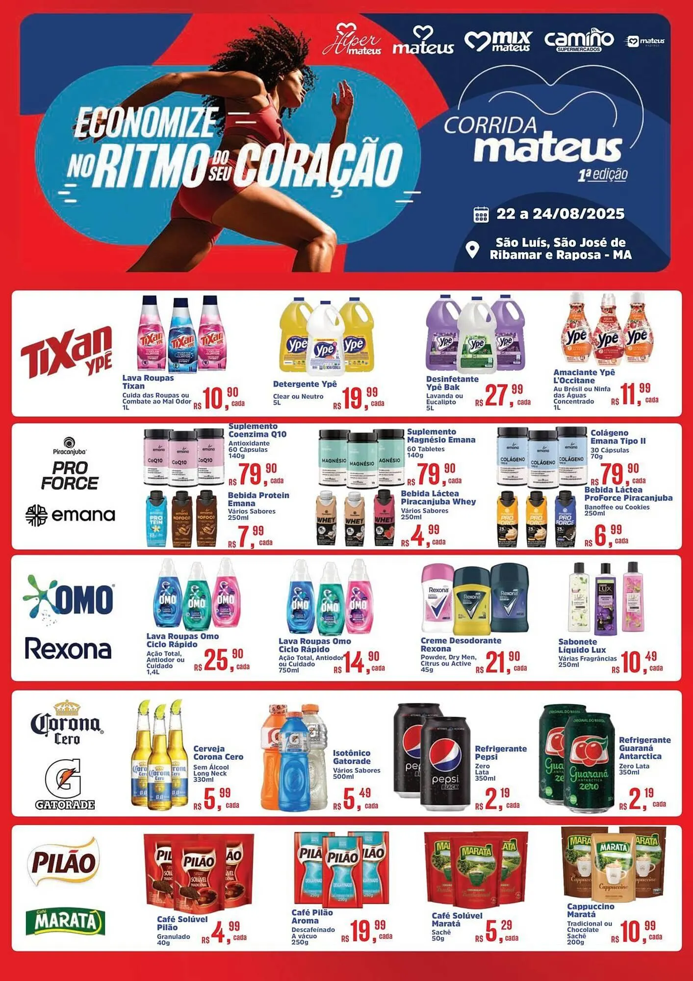 Encarte de Catálogo Supermercados Mateus 22 de agosto até 24 de agosto 2025 - Pagina 1