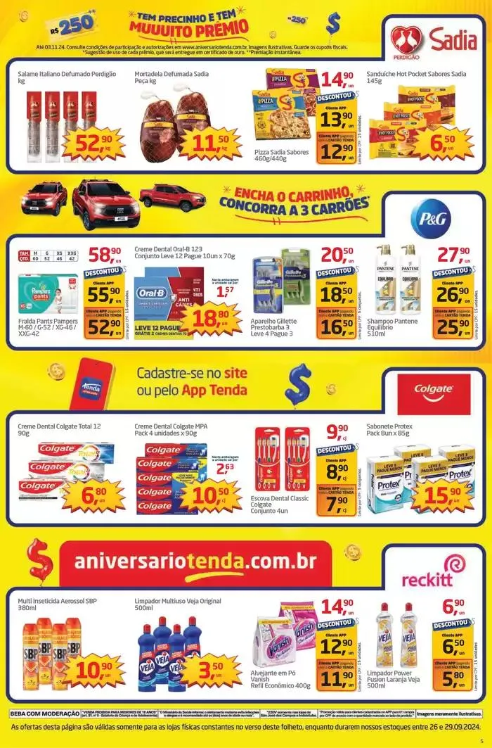 Encarte de ANIVERSÁRIO TÔ NO TENDA TÔ NO LUCRO 26 de setembro até 29 de setembro 2024 - Pagina 5