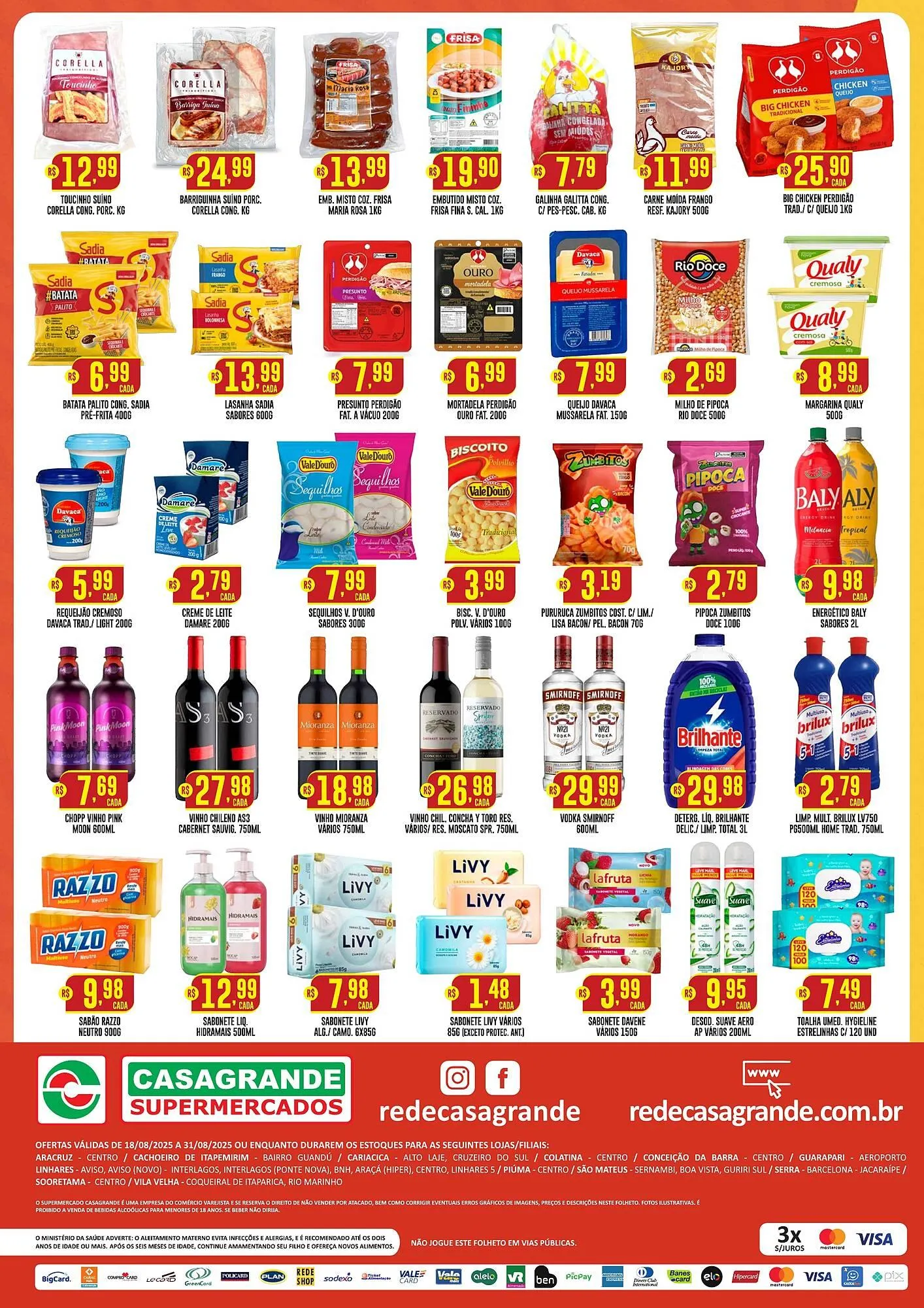 Encarte de Catálogo Casagrande Supermercados 18 de agosto até 31 de agosto 2025 - Pagina 2