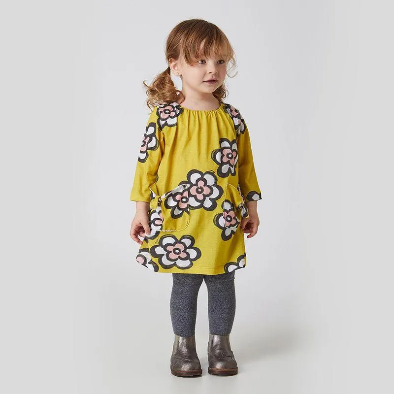 Vestido Green Flower Amarelo