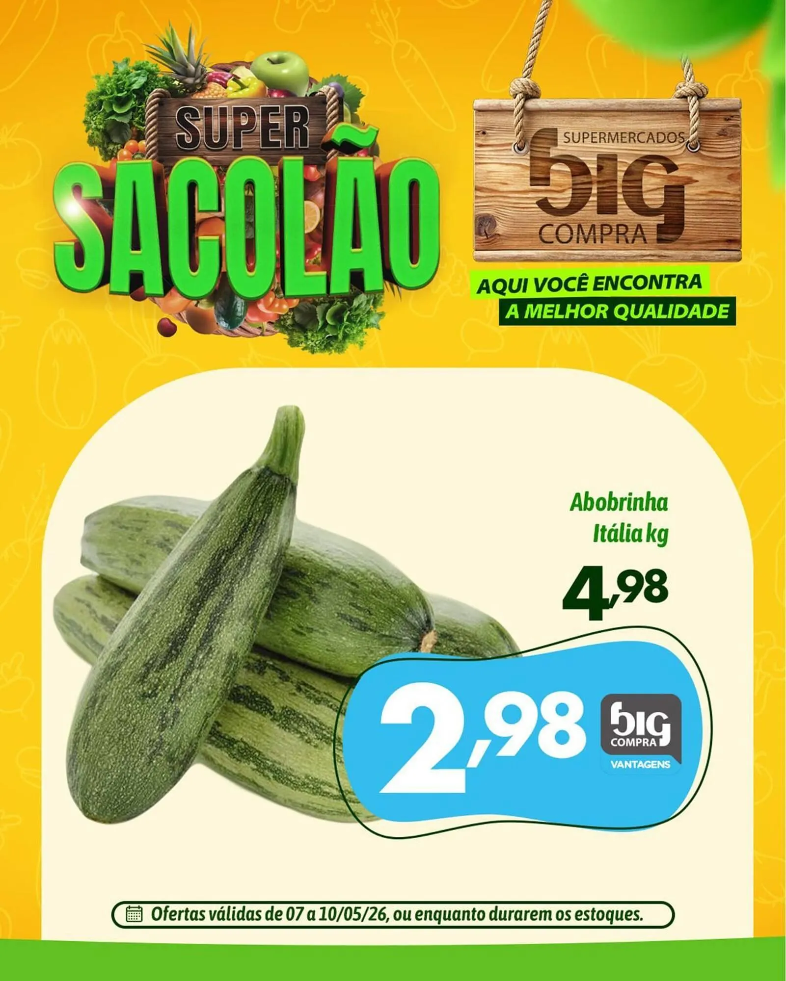 Encarte de Catálogo Supermercados Big Compra 7 de maio até 10 de maio 2026 - Pagina 1