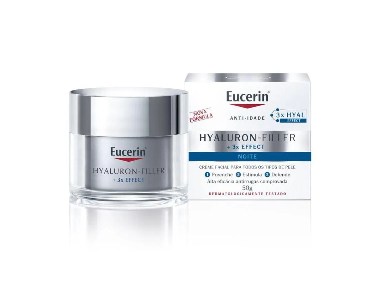 Creme Facial Anti-Idade Eucerin Hyaluron Filler Noturno 50ml