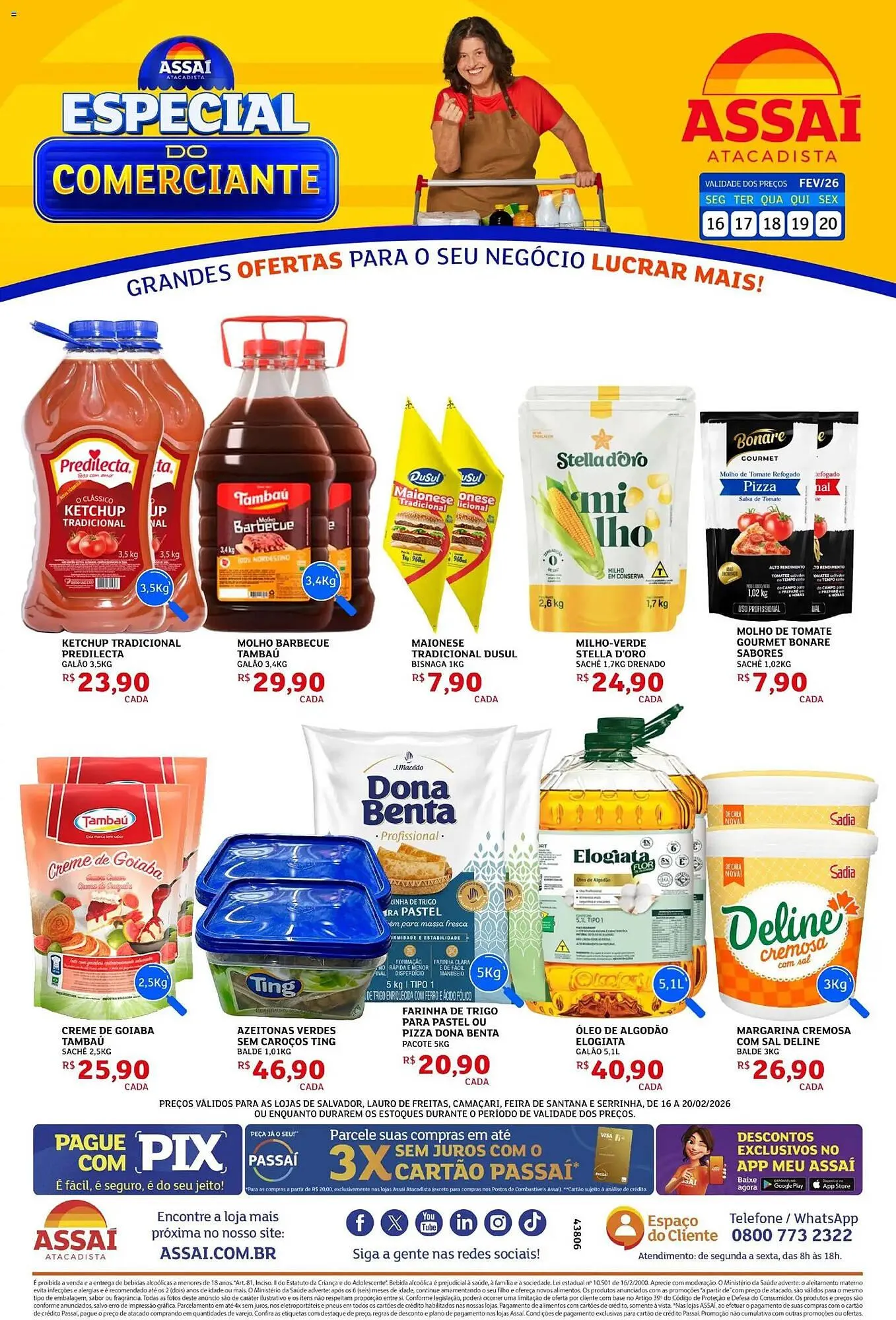 Encarte de Encarte Assaí Atacadista 16 de fevereiro até 20 de fevereiro 2026 - Pagina 1