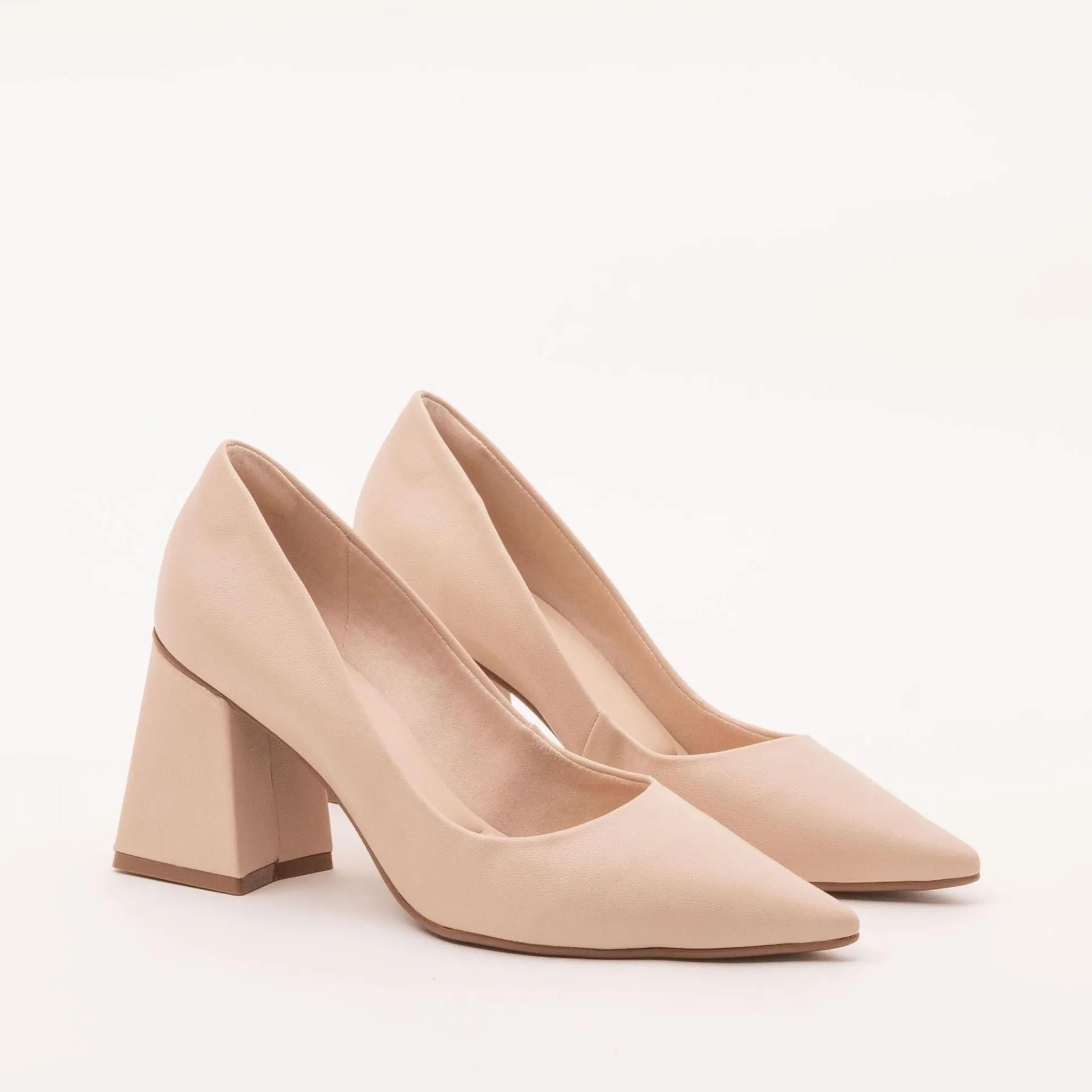 Scarpin Salto Bloco - MILK