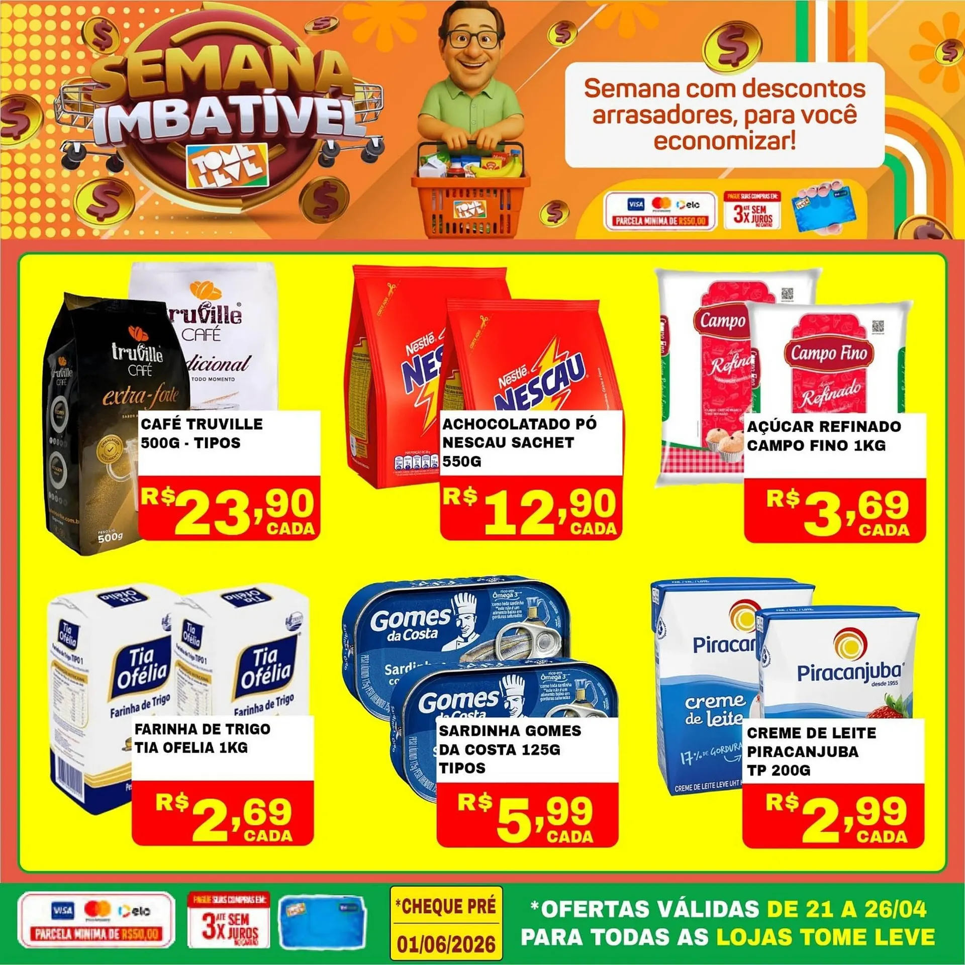 Encarte de Catálogo Tome Leve 21 de abril até 26 de abril 2026 - Pagina 1