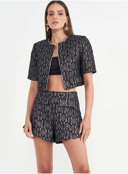 Blazer Com Brilho E Correntes