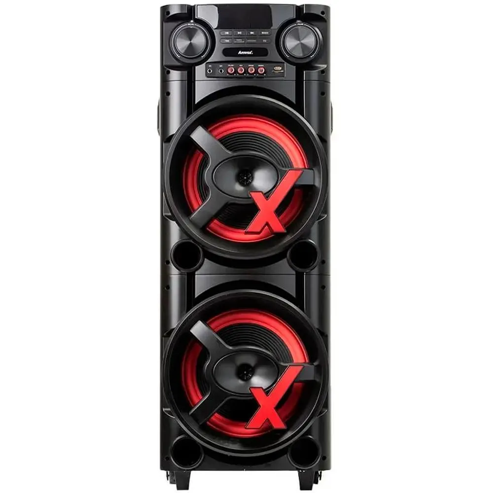 Caixa de Som Amplificada Amvox New X ACA 1300 LED 1300W RMS Bluetooth