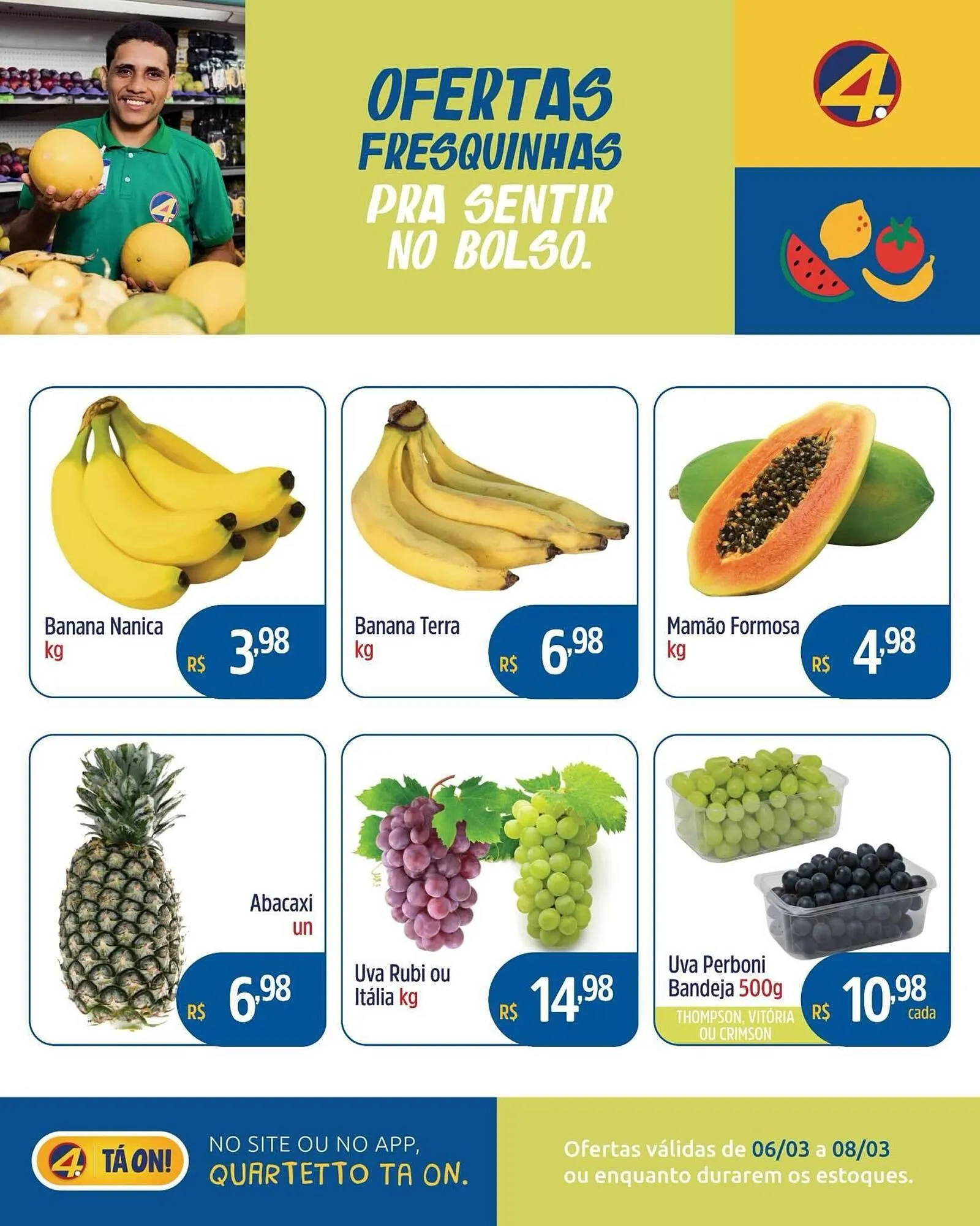 Encarte de Catálogo Quartetto Supermercados 6 de março até 8 de março 2026 - Pagina 1