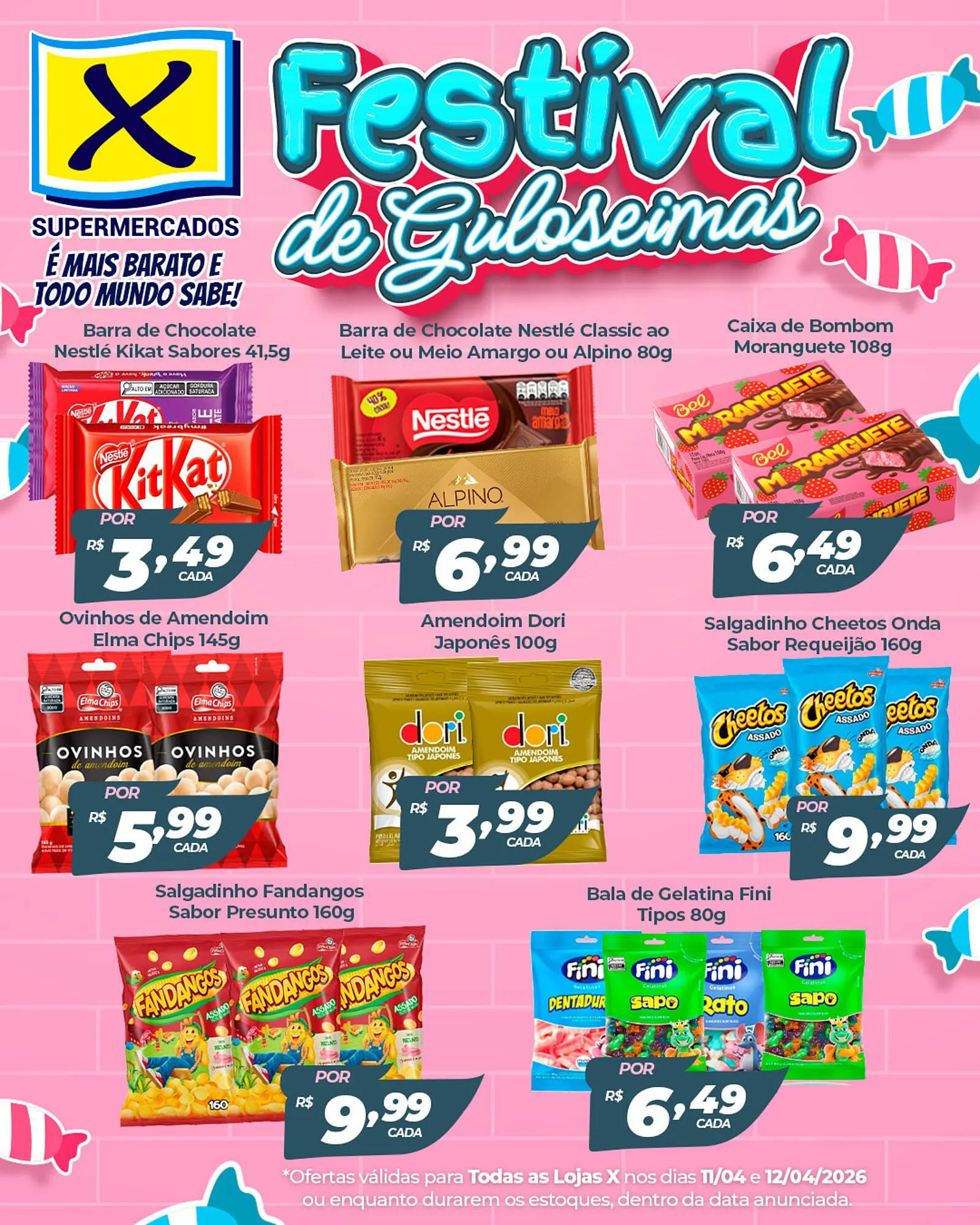 Encarte de Folheto X Supermercados 12 de abril até 12 de abril 2026 - Pagina 1