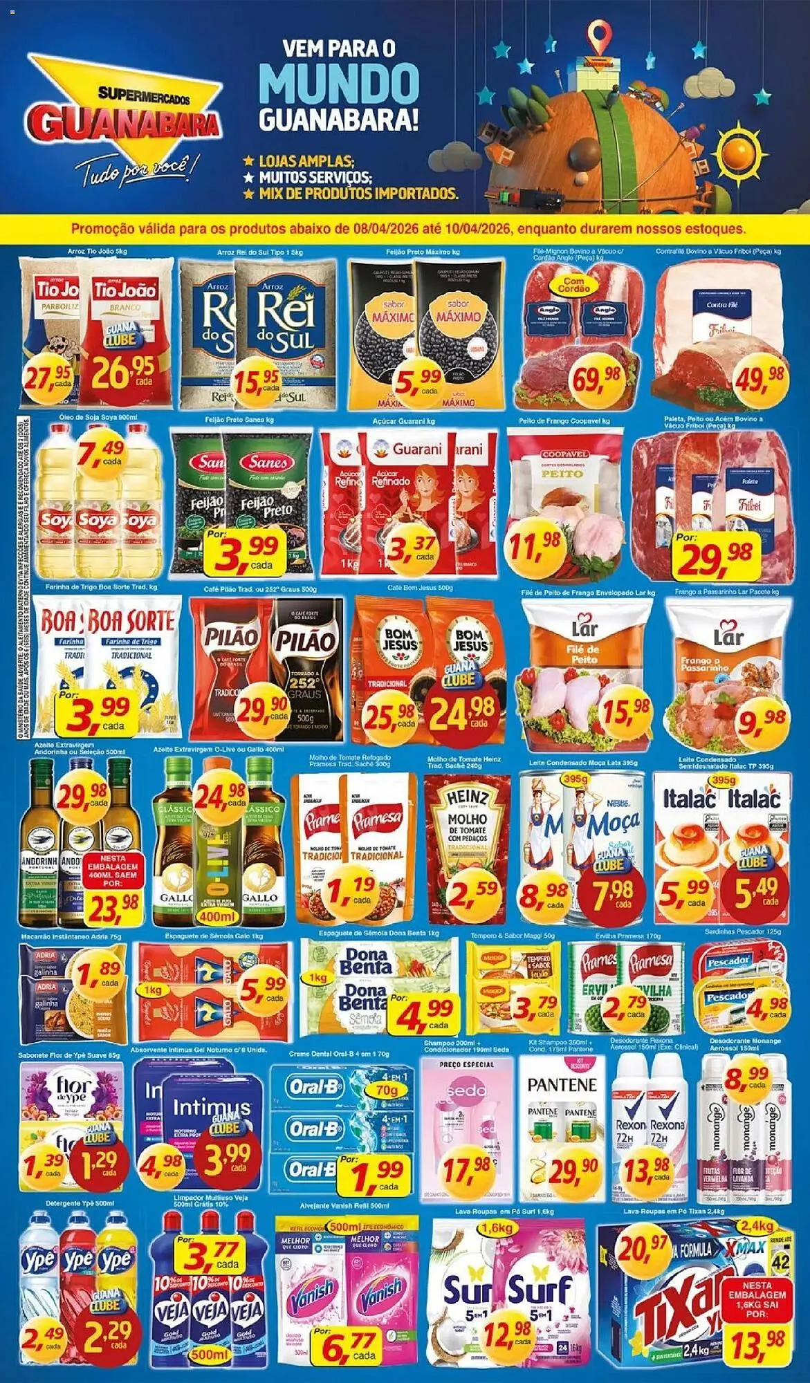 Encarte de Encarte Supermercados Guanabara 8 de abril até 11 de abril 2026 - Pagina 1
