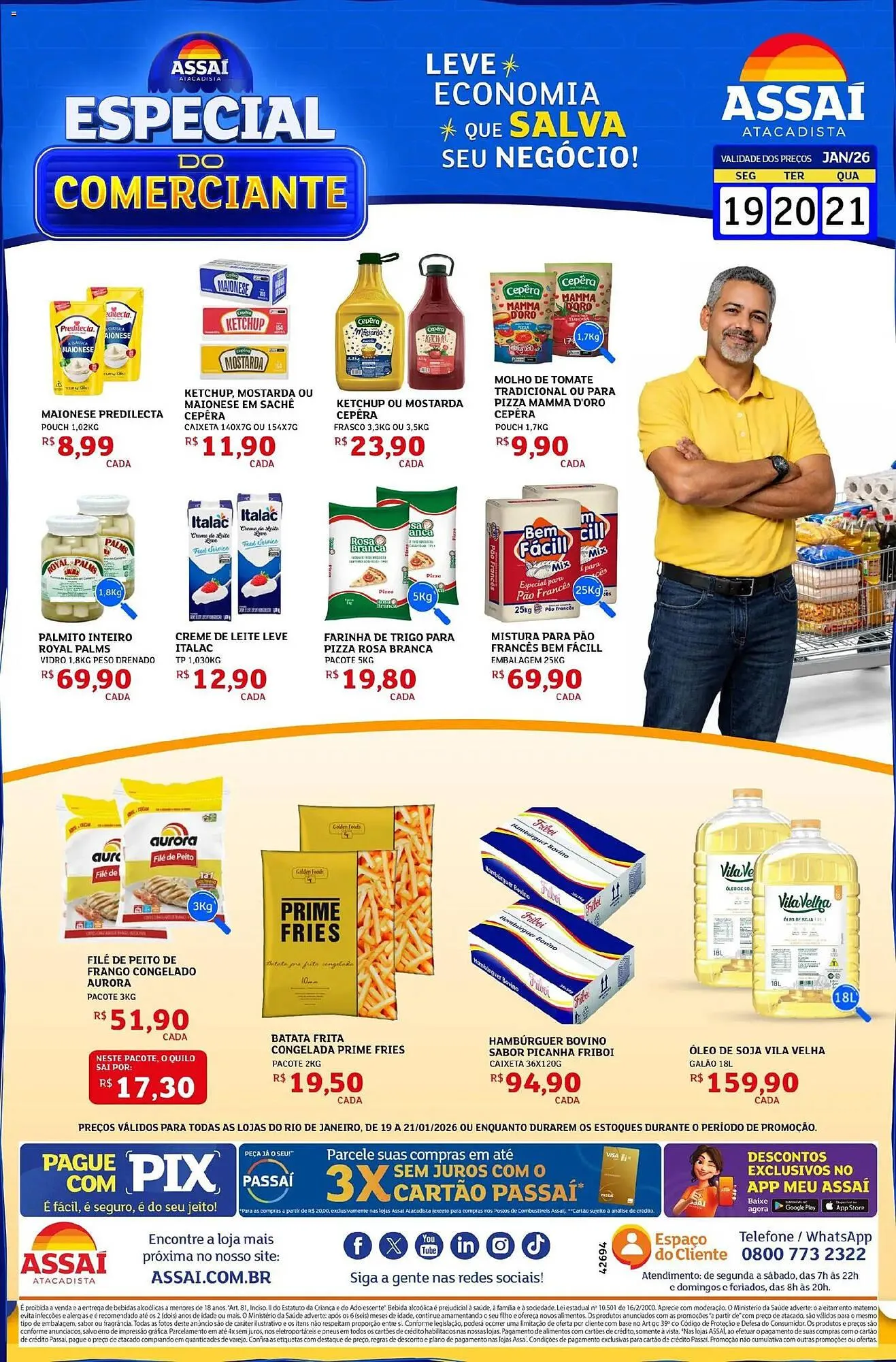 Encarte de Encarte Assaí Atacadista 19 de janeiro até 21 de janeiro 2026 - Pagina 1