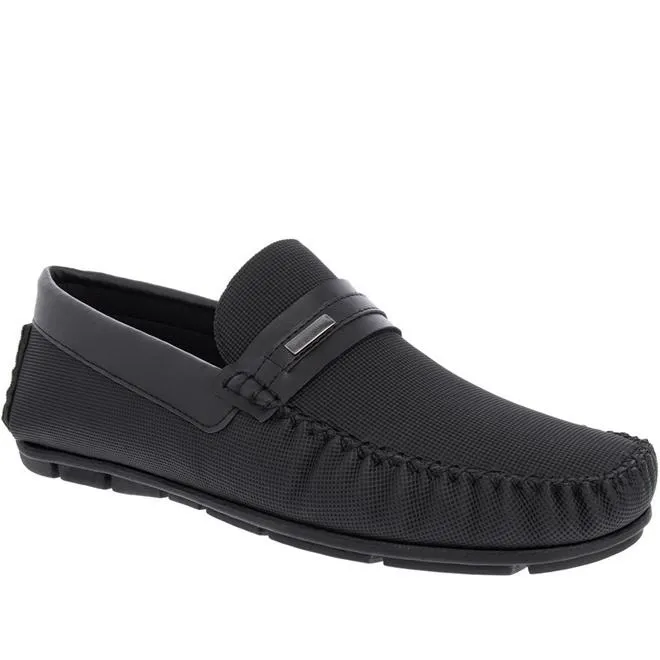 Mocassim Woche Detalhe Tira Aplicação Texturizado Preto