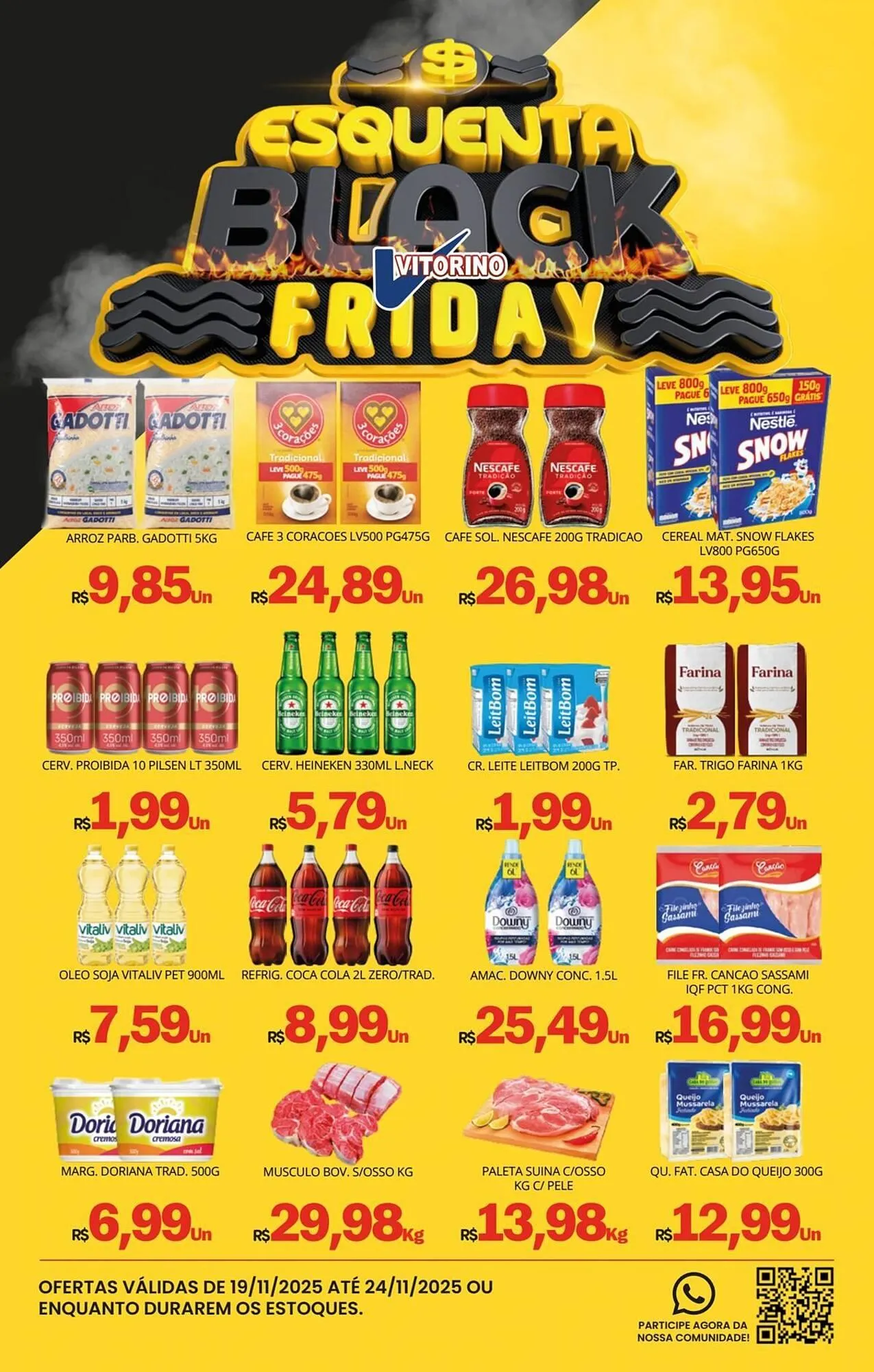 Encarte de Catálogo Supermercado Vitorino 19 de novembro até 24 de novembro 2025 - Pagina 1