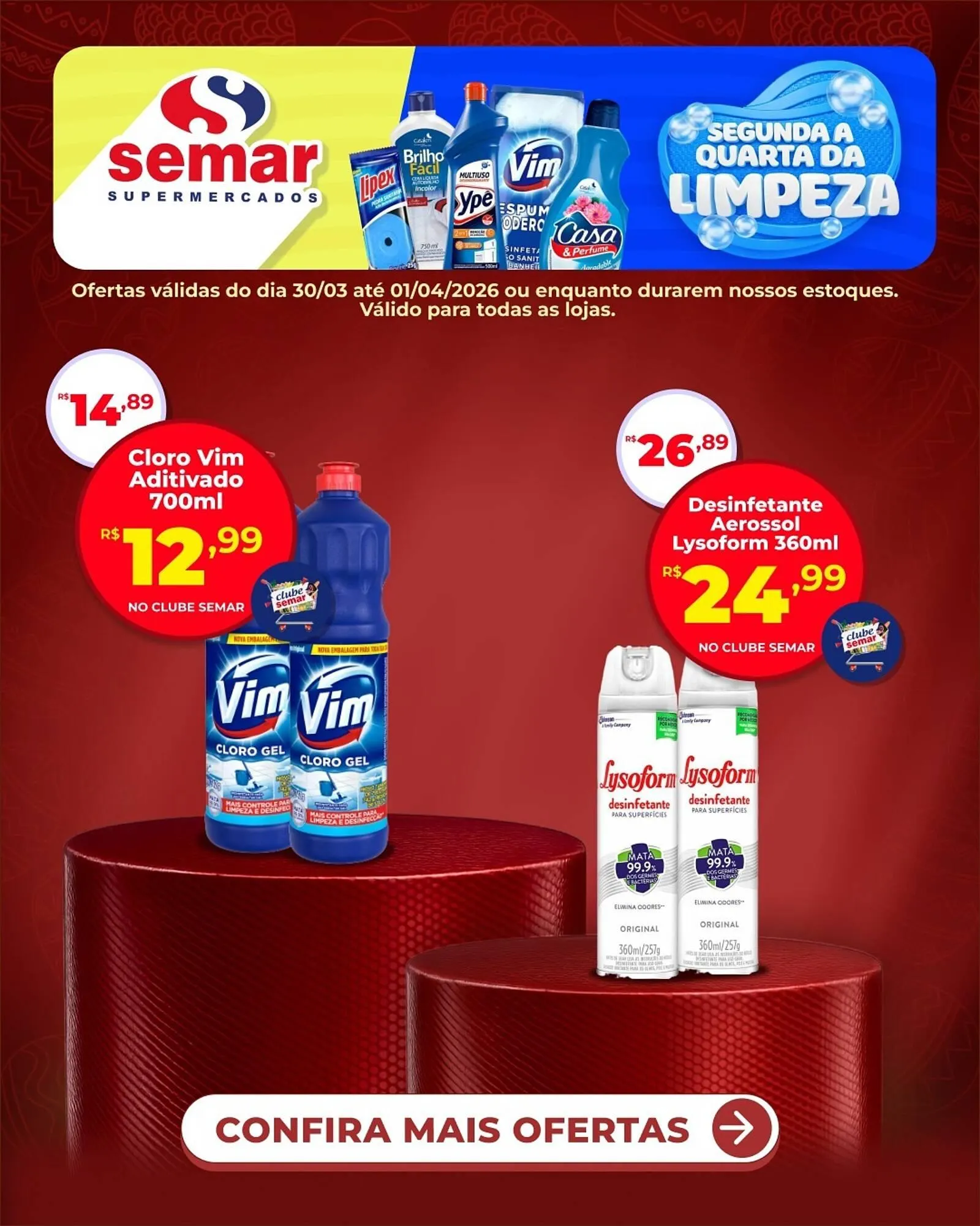 Encarte de Folheto Semar Supermercado 30 de março até 1 de abril 2026 - Pagina 1