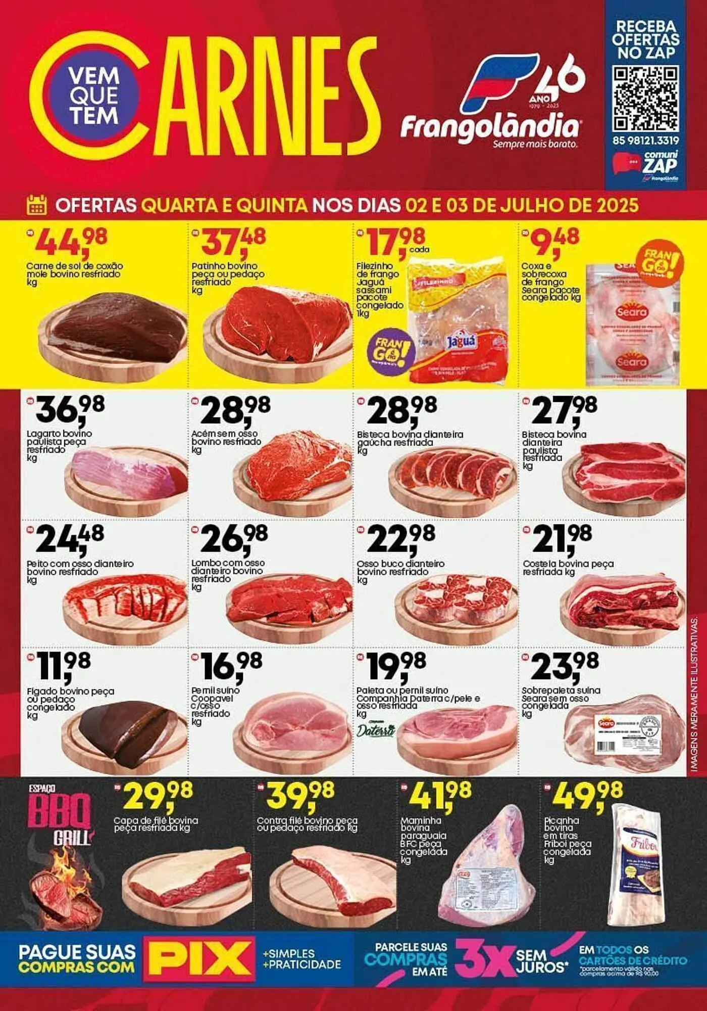 Encarte de Ofertas Frangolândia 1 de julho até 3 de julho 2025 - Pagina 1