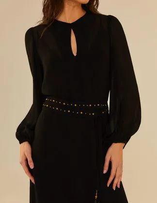 Vestido Midi Ggt Cinto Termocolante