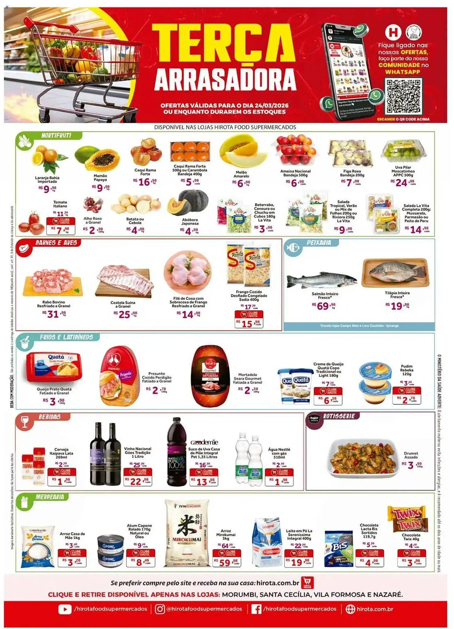 Encarte de Catálogo Hirota Food Supermercado 24 de março até 24 de março 2026 - Pagina 1