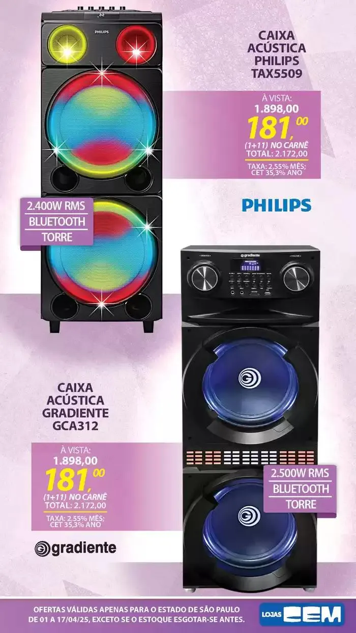 Encarte de Encarte Lojas Cem 3 de abril até 17 de abril 2025 - Pagina 60