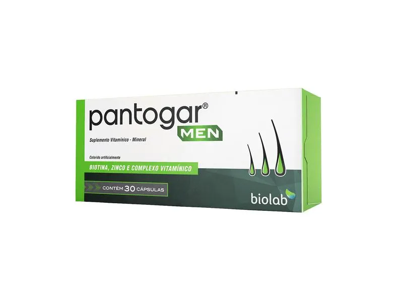 Suplemento Vitamínico Pantogar Men 30 Cápsulas