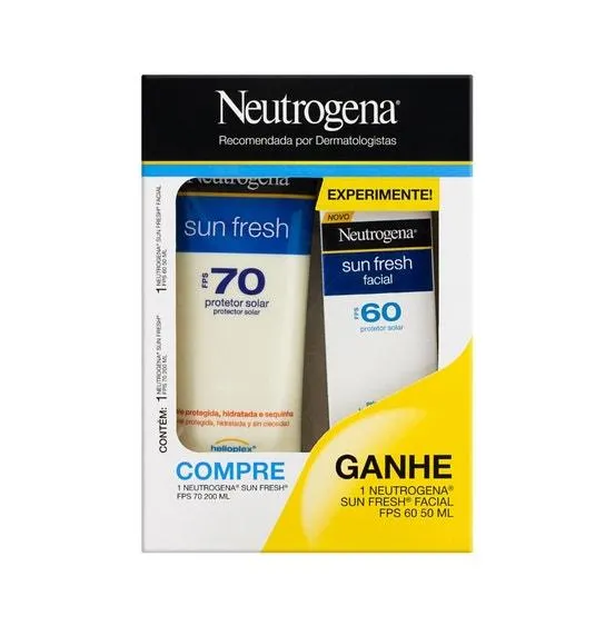 Prot Solar Neutrogena Sun Fresh Fps70 200ml Gts Fps60 Fac 50ml 9183
