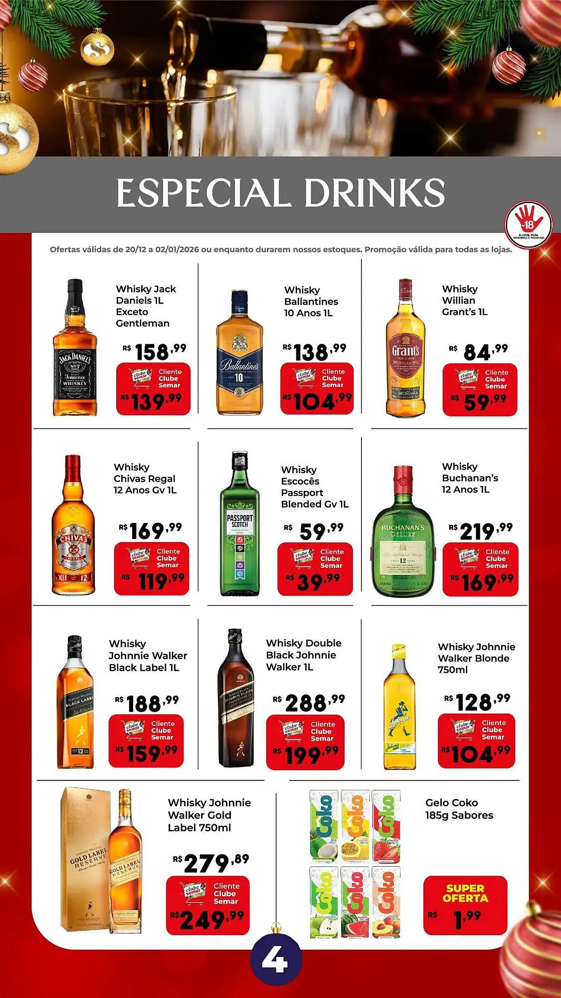 Encarte de Folheto Semar Supermercado 20 de dezembro até 2 de janeiro 2026 - Pagina 4