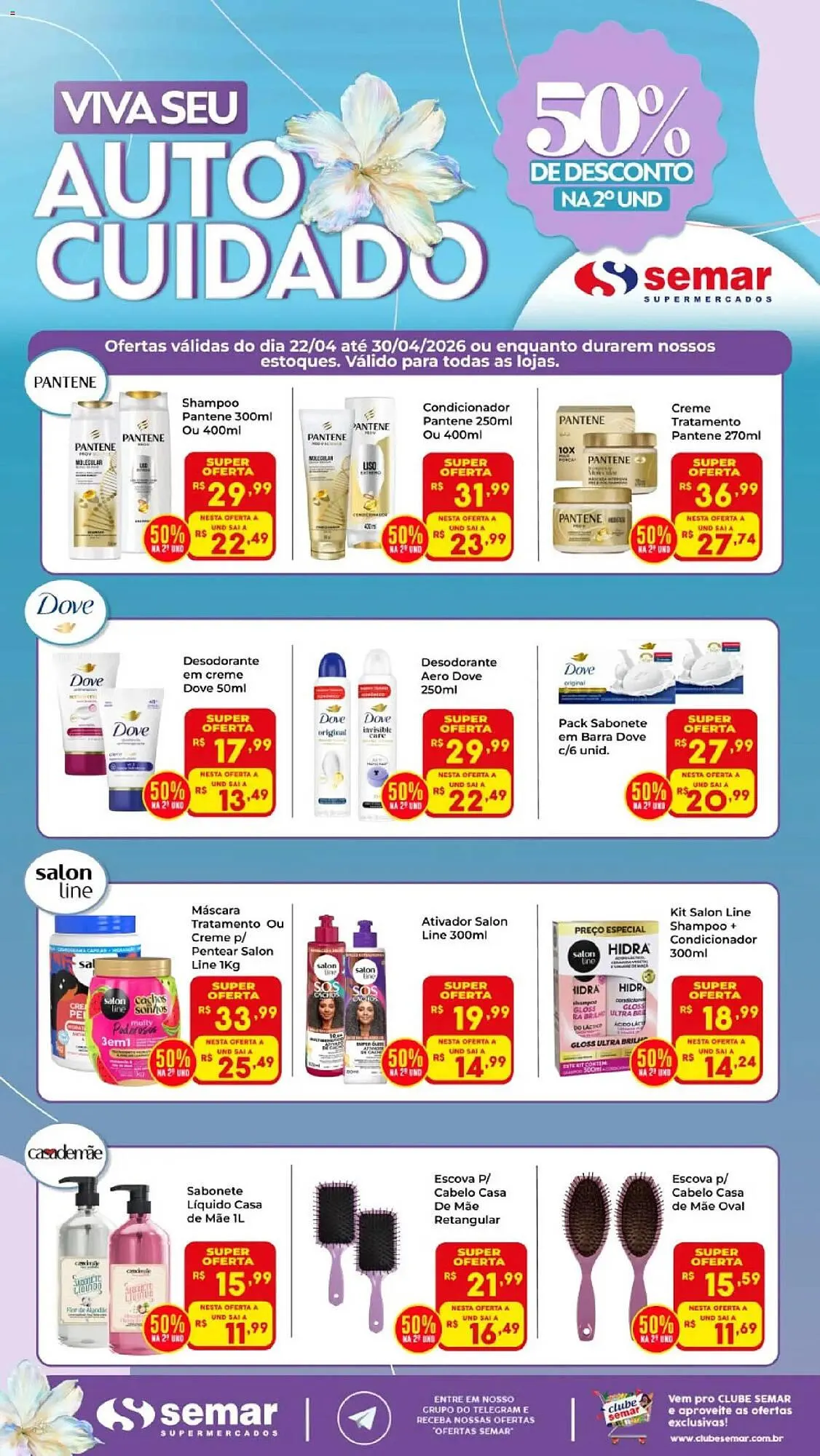 Encarte de Folheto Semar Supermercado 22 de abril até 30 de abril 2026 - Pagina 1