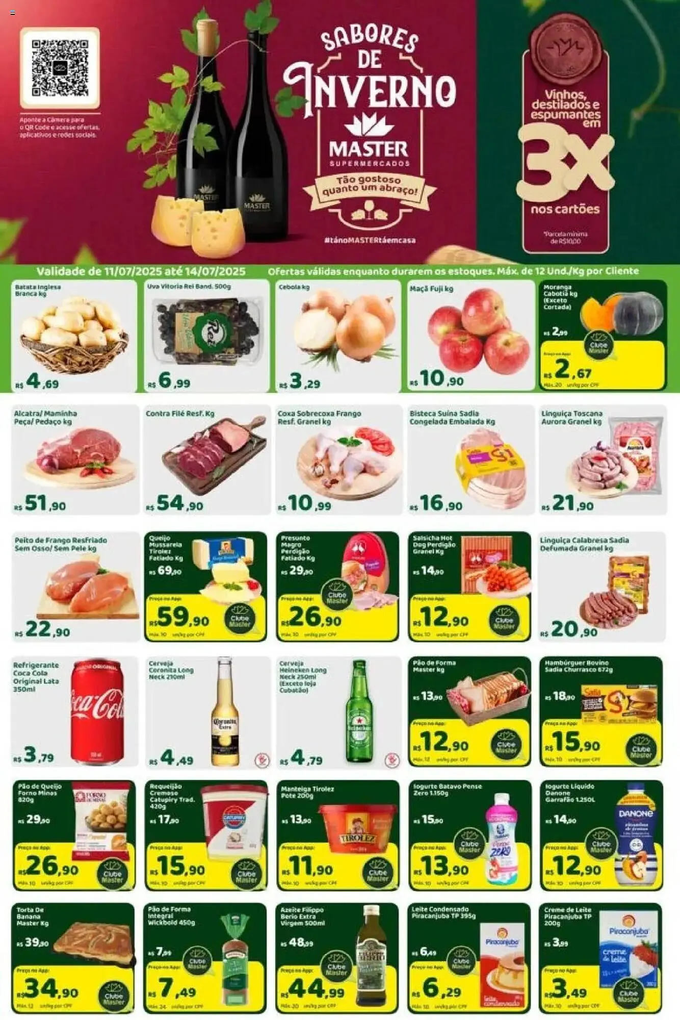 Encarte de Catálogo Master Supermercados 11 de julho até 14 de julho 2025 - Pagina 1