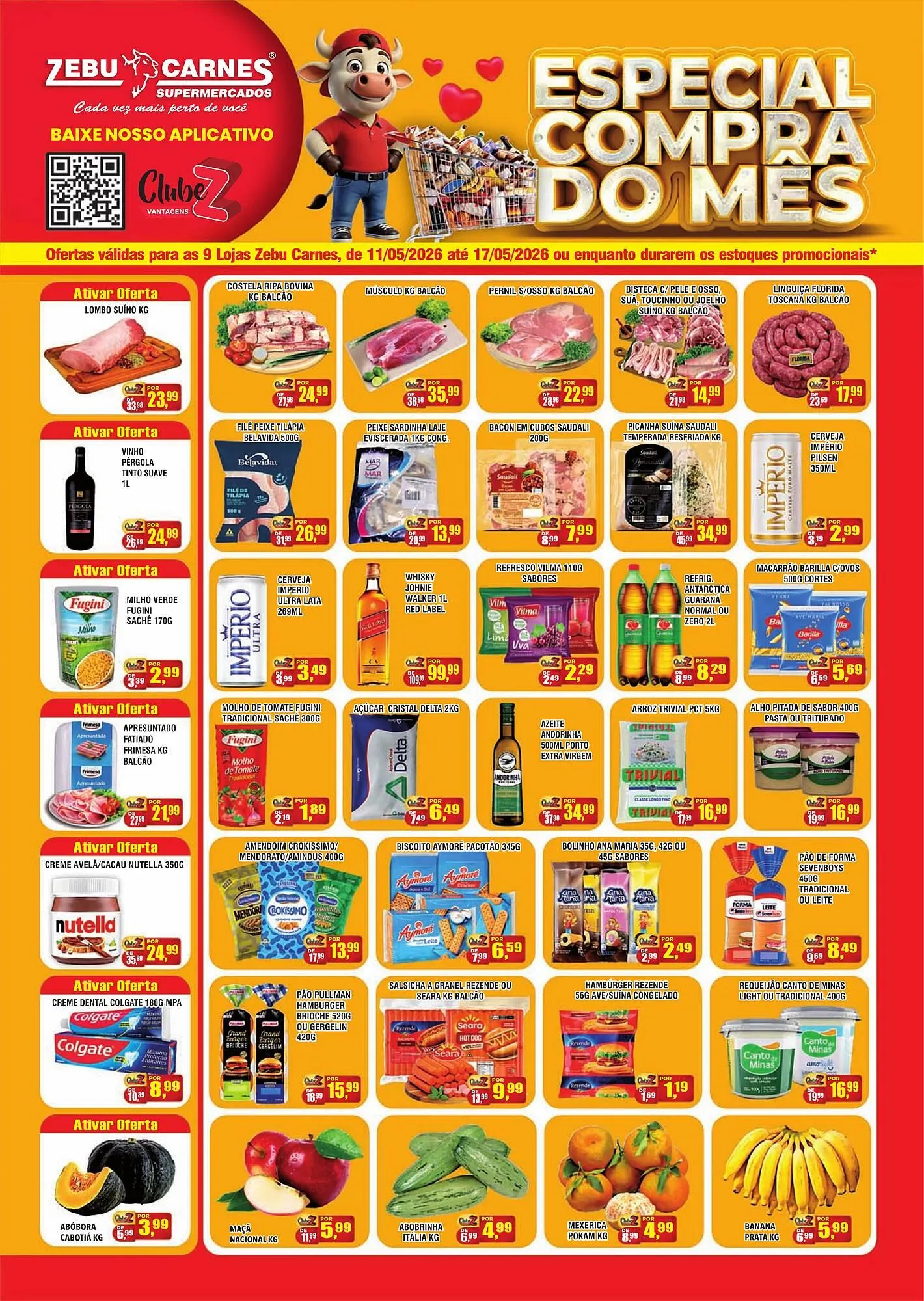 Encarte de Catálogo Zebu Carnes Supermercados 12 de maio até 17 de maio 2026 - Pagina 1