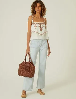 Calça Jeans Bolsos Clara