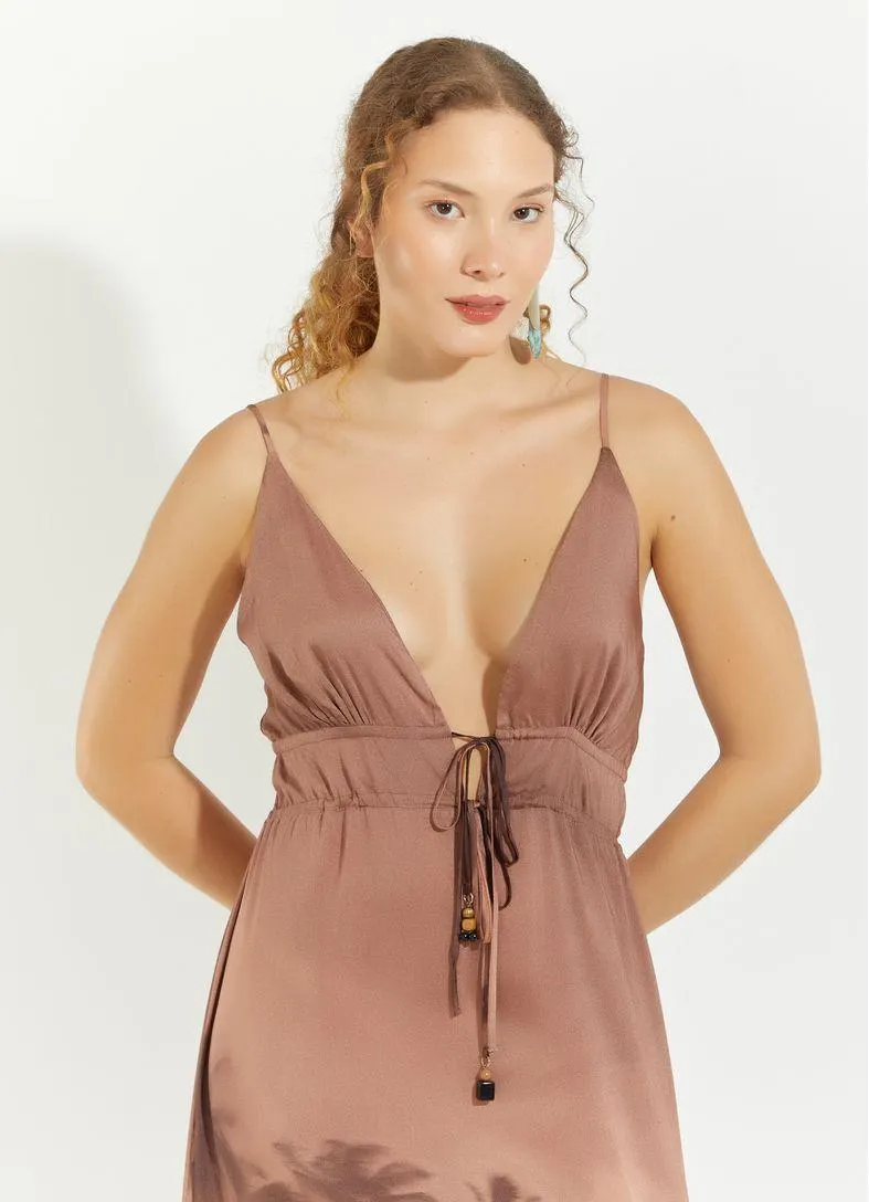 Vestido longo alca paisagem c coutinho