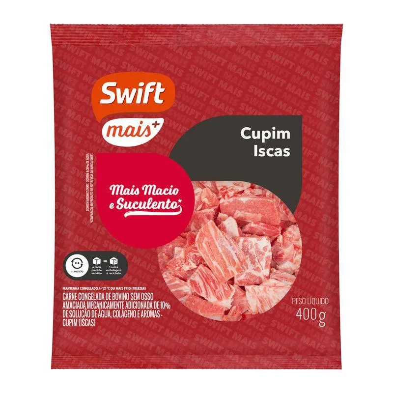 Carne Bovina Cupim Swift 400g Iscas