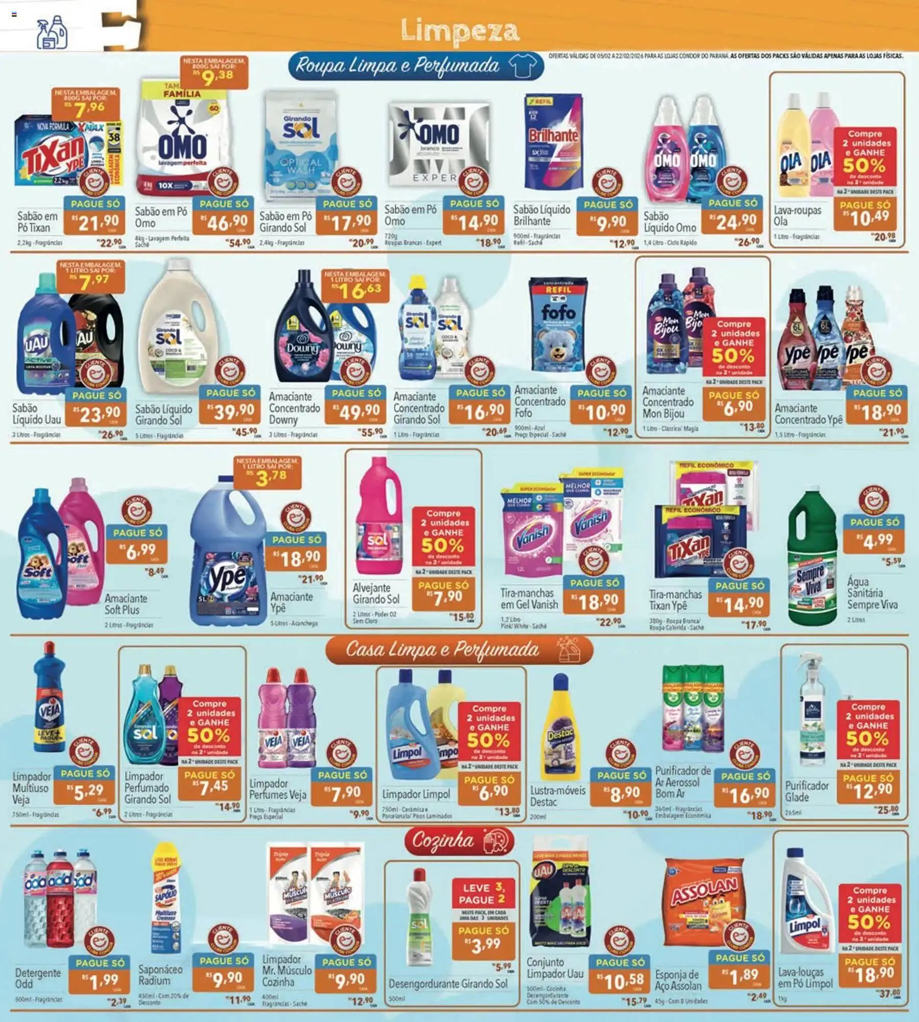 Encarte de Catálogo Supermercados Condor 5 de fevereiro até 22 de fevereiro 2026 - Pagina 22