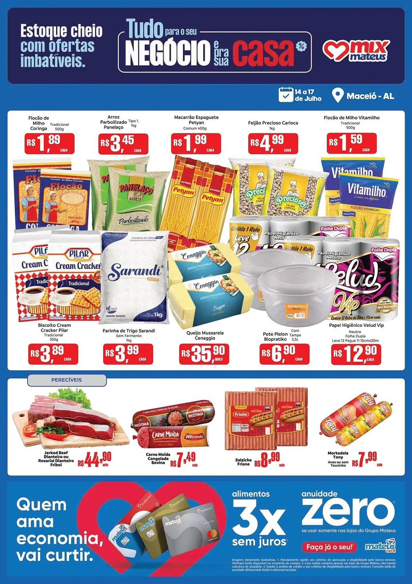 Encarte de Catálogo Supermercados Mateus 14 de julho até 17 de julho 2025 - Pagina 1