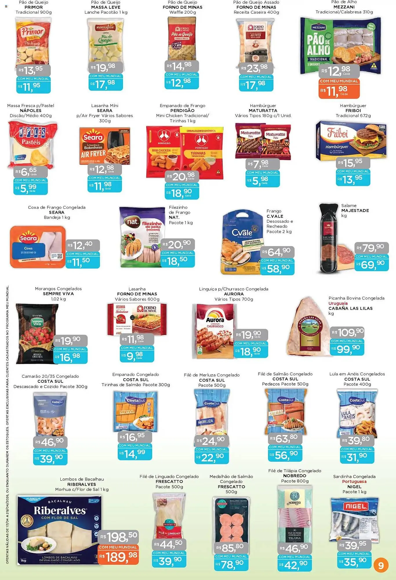 Encarte de Encarte Supermercados Mundial 17 de abril até 29 de abril 2026 - Pagina 9