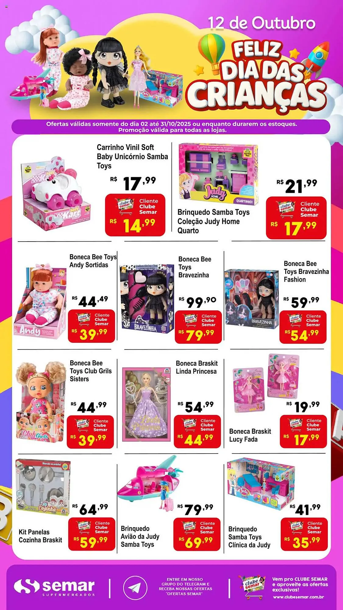 Encarte de Folheto Semar Supermercado 2 de outubro até 31 de outubro 2025 - Pagina 1