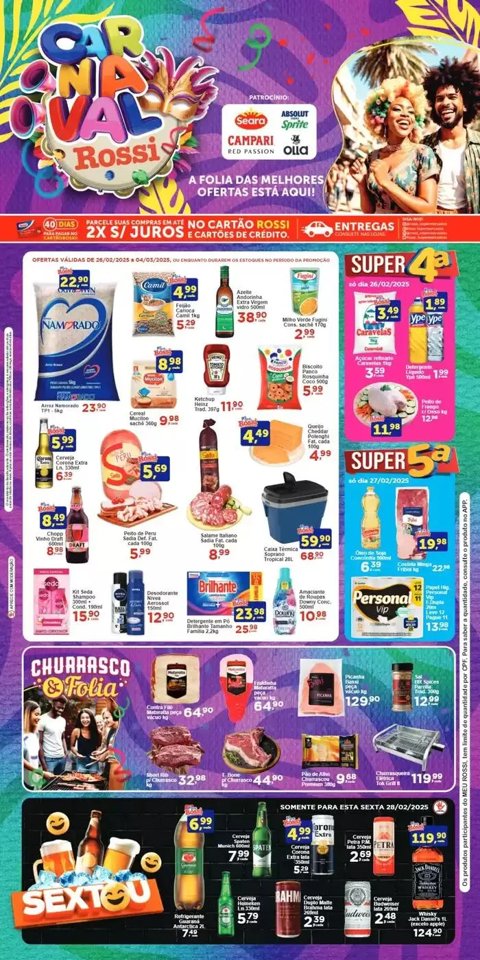 Encarte de Catálogo Rossi Supermercados 26 de fevereiro até 4 de março 2025 - Pagina 1