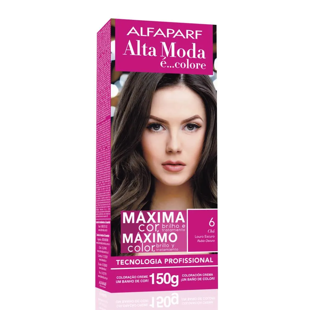 Tintura Alfaparf Alta Moda É Colore Louro Escuro 6 Chá 150g