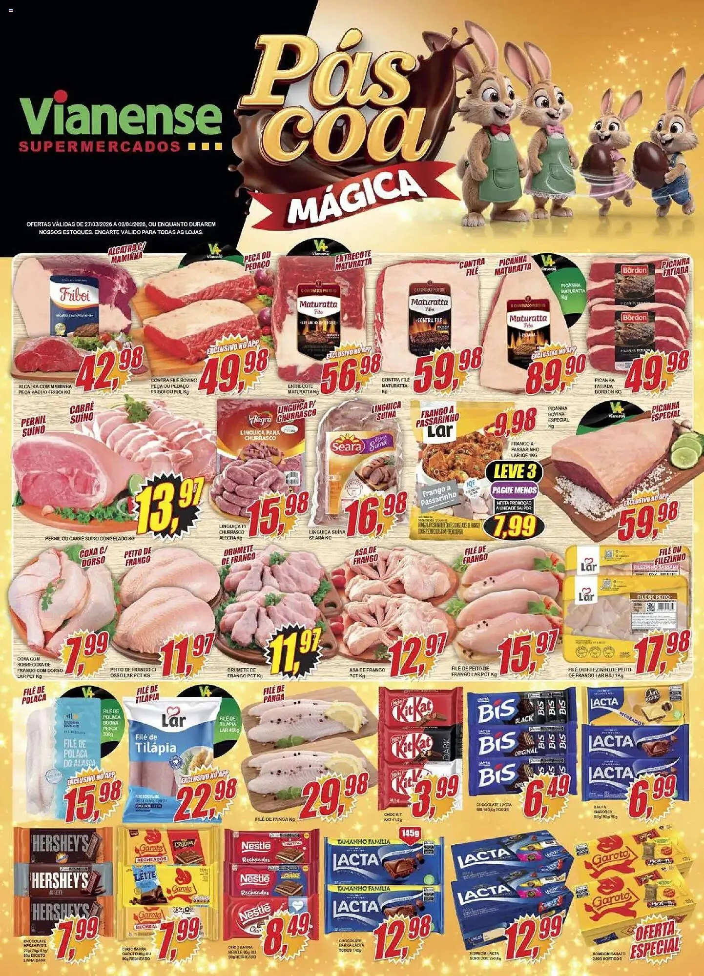 Encarte de Encarte Vianense Supermercados 27 de março até 2 de abril 2026 - Pagina 1